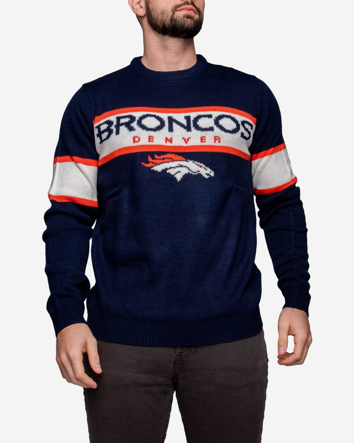 Denver Broncos Vintage Stripe Sweater FOCO - FOCO.com