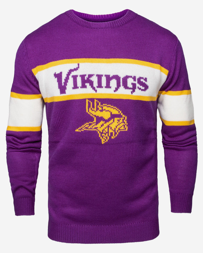 Minnesota Vikings Vintage Stripe Sweater FOCO - FOCO.com