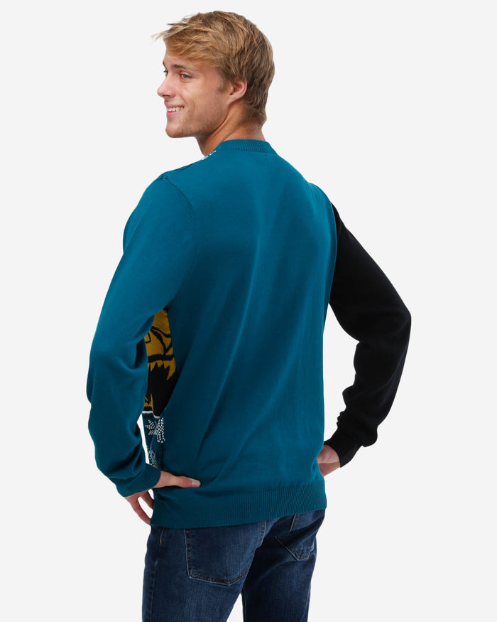 Jacksonville Jaguars Busy Block Snowfall Sweater FOCO - FOCO.com