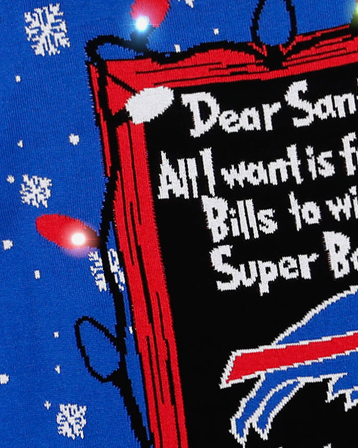Buffalo Bills Dear Santa Light Up Sweater FOCO - FOCO.com