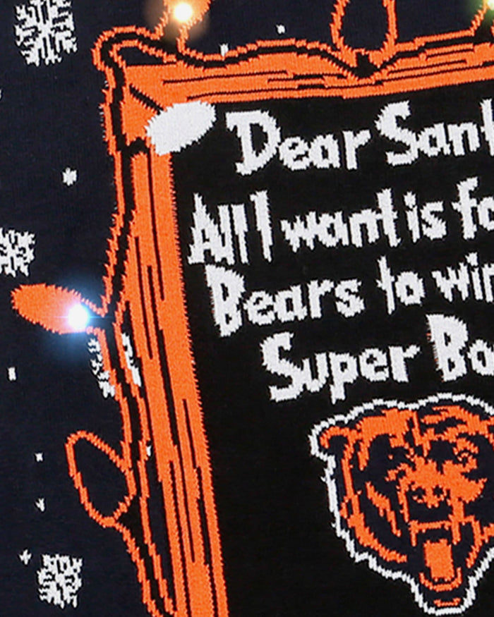 Chicago Bears Dear Santa Light Up Sweater FOCO - FOCO.com