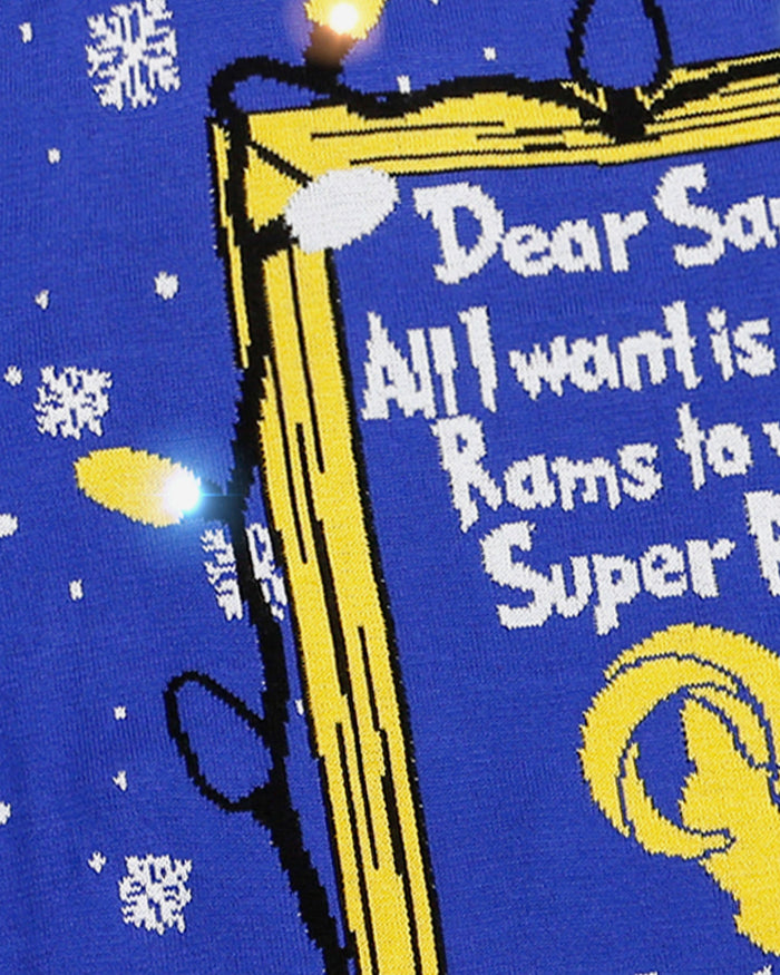 Los Angeles Rams Dear Santa Light Up Sweater FOCO - FOCO.com