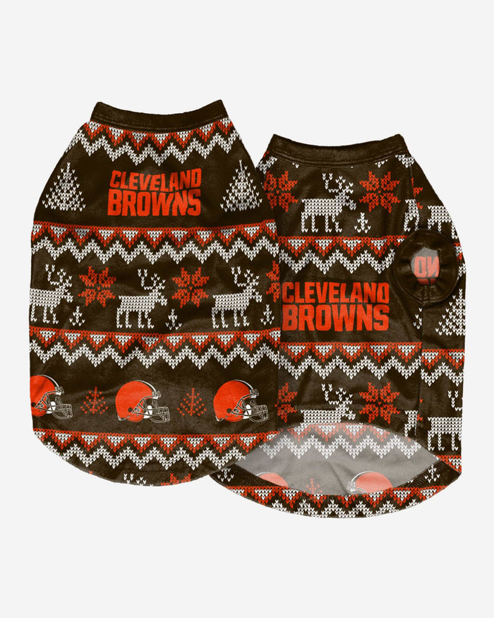 Cleveland Browns Dog Family Holiday Ugly Sweater FOCO - FOCO.com