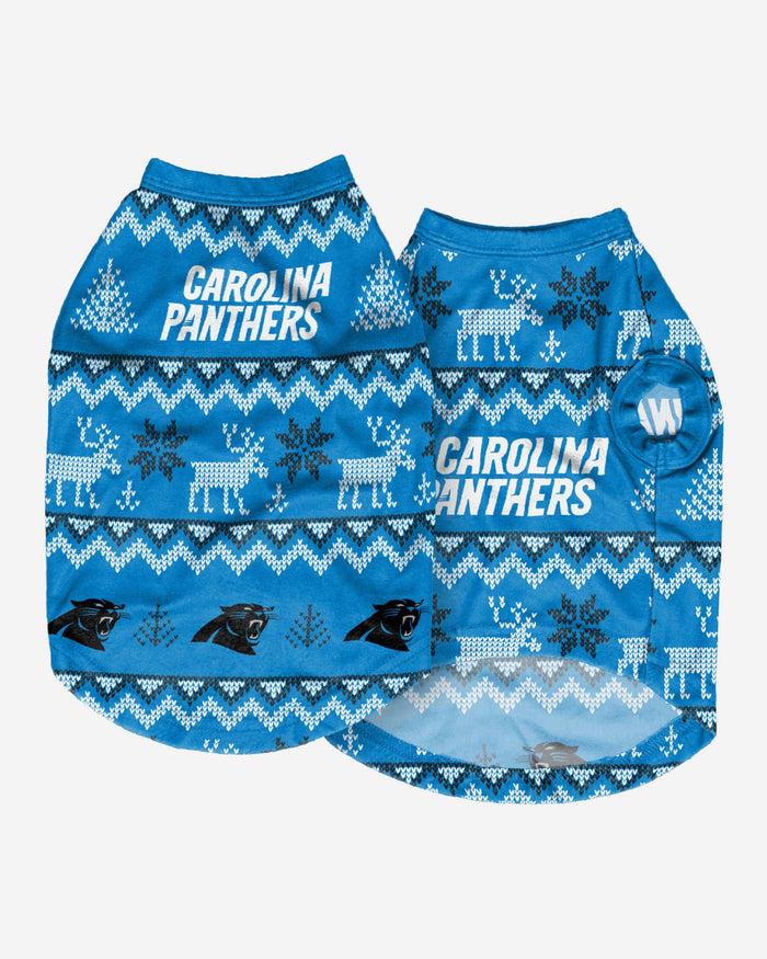 Carolina Panthers Dog Family Holiday Ugly Sweater FOCO - FOCO.com