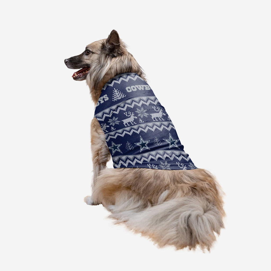 Dallas Cowboys Dog Family Holiday Ugly Sweater FOCO XS - FOCO.com