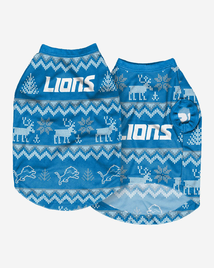 Detroit Lions Dog Family Holiday Ugly Sweater FOCO - FOCO.com