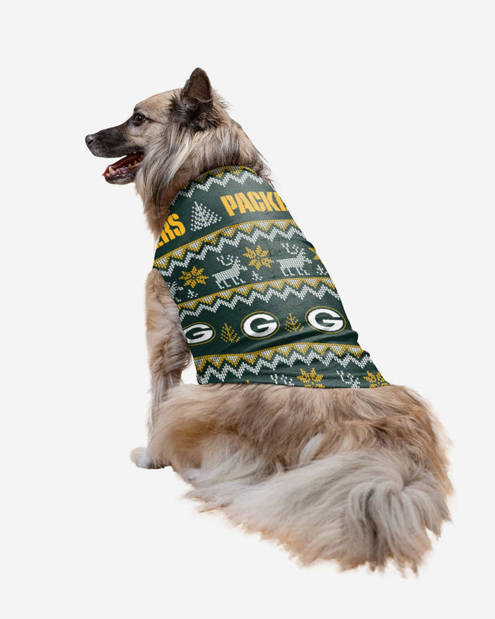 Green Bay Packers Dog Family Holiday Ugly Sweater FOCO XS - FOCO.com
