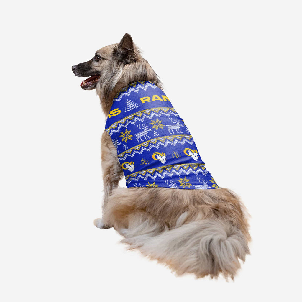 Los Angeles Rams Dog Family Holiday Ugly Sweater FOCO XS - FOCO.com