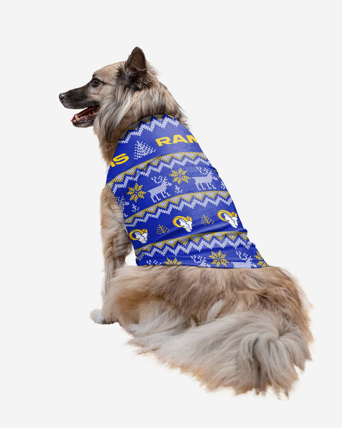 Los Angeles Rams Dog Family Holiday Ugly Sweater FOCO XS - FOCO.com