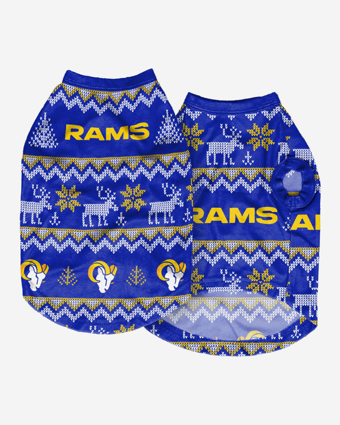 Los Angeles Rams Dog Family Holiday Ugly Sweater FOCO - FOCO.com