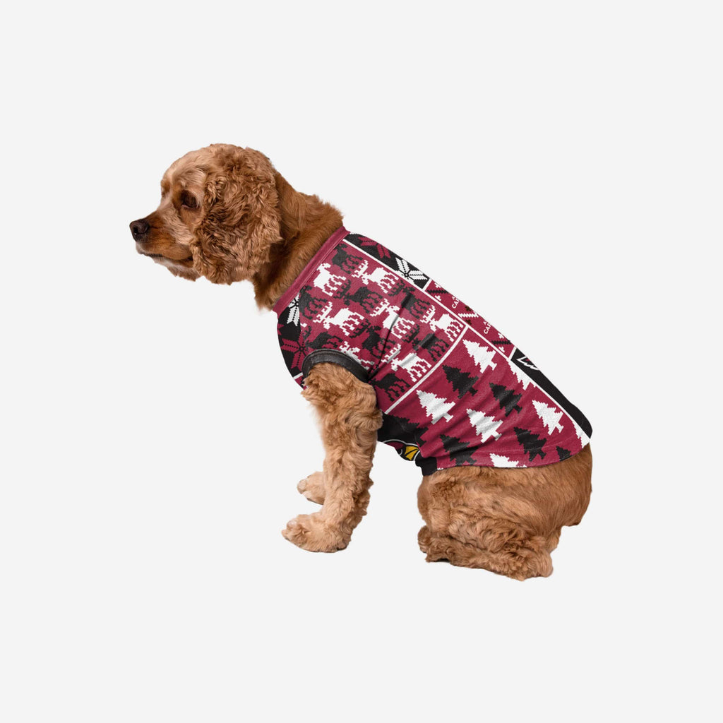 Arizona Cardinals Busy Block Dog Sweater FOCO XS - FOCO.com