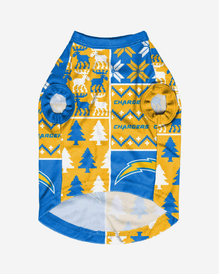 Los Angeles Chargers Busy Block Dog Sweater FOCO - FOCO.com