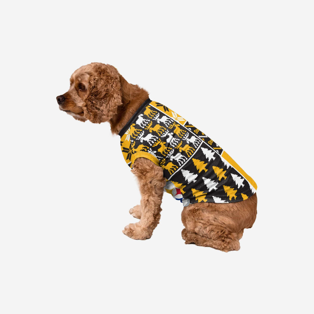 Pittsburgh Steelers Busy Block Dog Sweater FOCO XS - FOCO.com