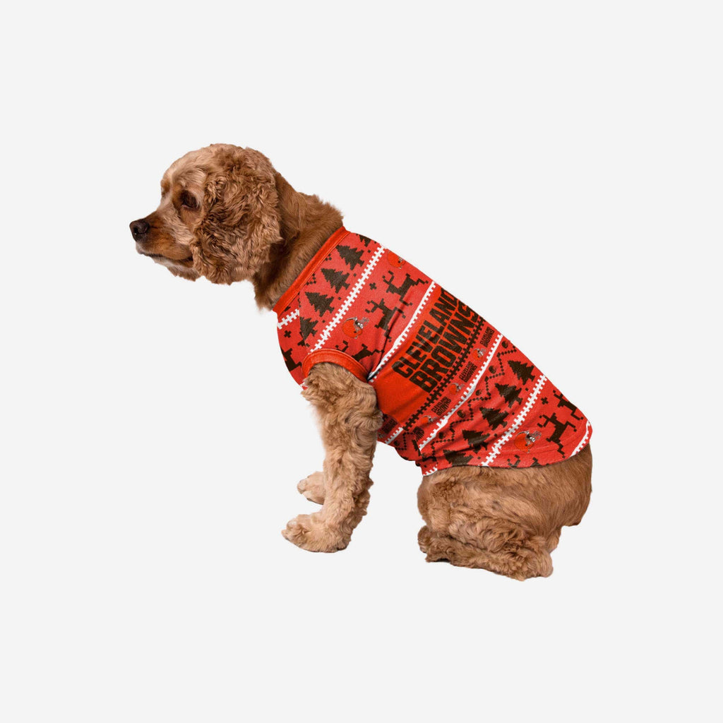 Cleveland Browns Dog Family Holiday Sweater FOCO S - FOCO.com