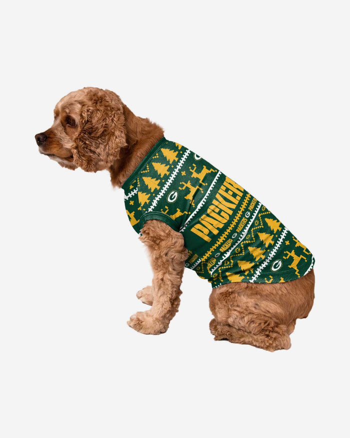 Green Bay Packers Dog Family Holiday Sweater FOCO S - FOCO.com