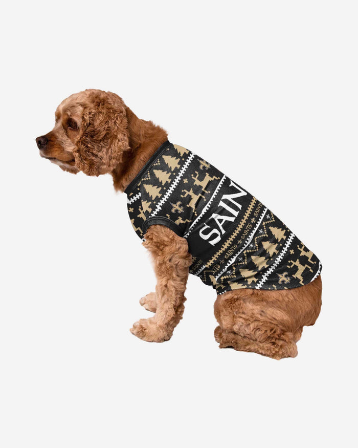 New Orleans Saints Dog Family Holiday Sweater FOCO S - FOCO.com