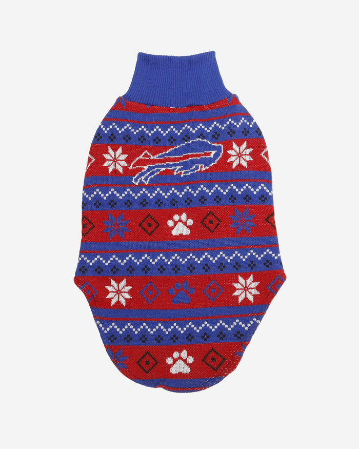 Buffalo Bills Knitted Holiday Dog Sweater FOCO - FOCO.com