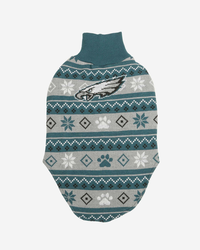 Philadelphia Eagles Knitted Holiday Dog Sweater FOCO - FOCO.com