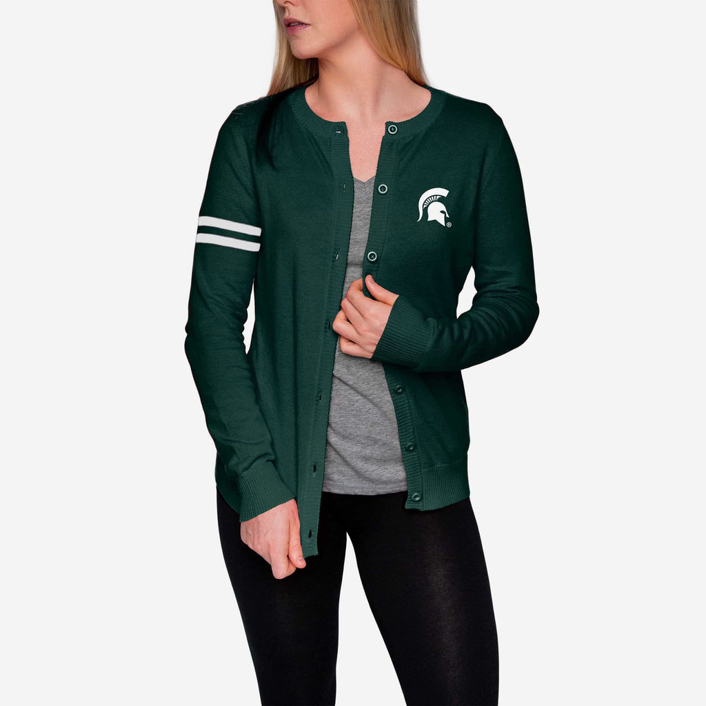 Michigan State Spartans Womens Varsity Cardigan FOCO - FOCO.com