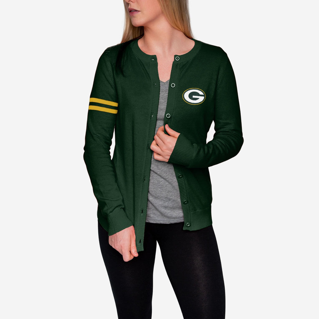 Green Bay Packers Womens Varsity Cardigan FOCO - FOCO.com