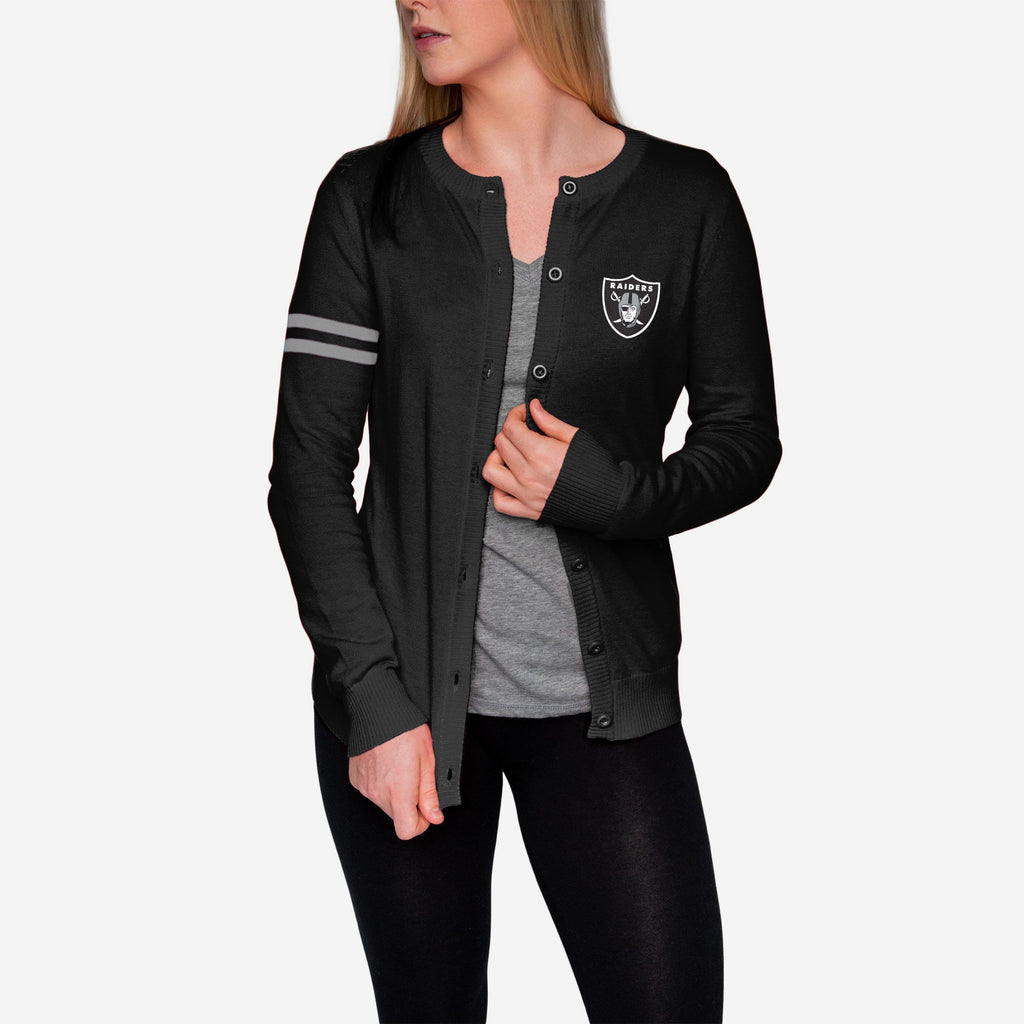 Las Vegas Raiders Womens Varsity Cardigan FOCO - FOCO.com