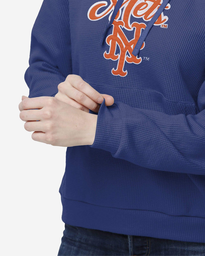 New York Mets Womens Waffle Lounge Sweater FOCO - FOCO.com