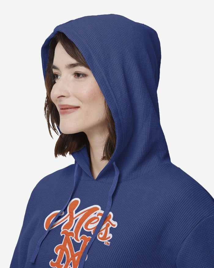New York Mets Womens Waffle Lounge Sweater FOCO - FOCO.com