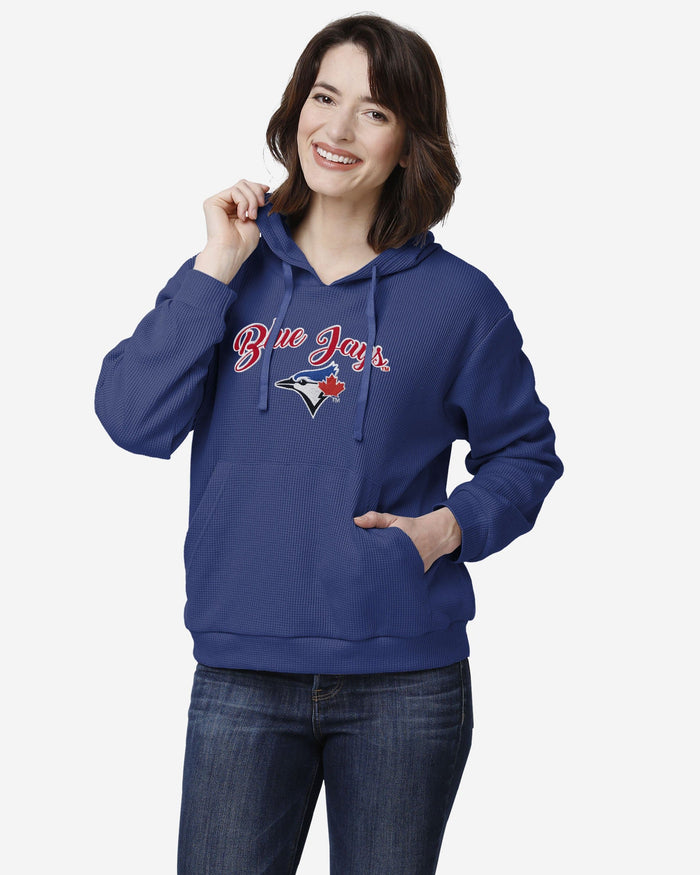 Toronto Blue Jays Womens Waffle Lounge Sweater FOCO S - FOCO.com