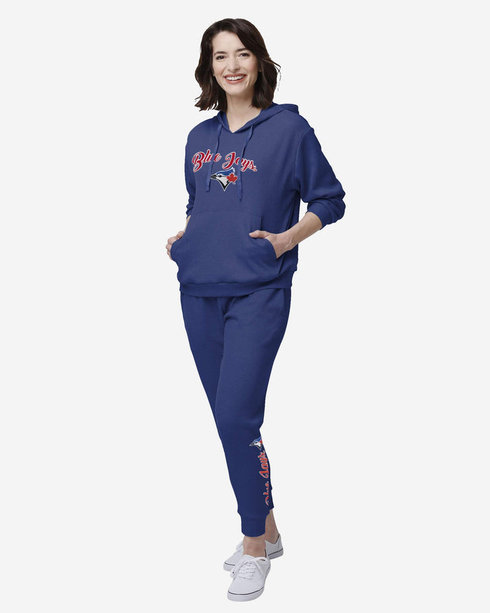 Toronto Blue Jays Womens Waffle Lounge Sweater FOCO - FOCO.com