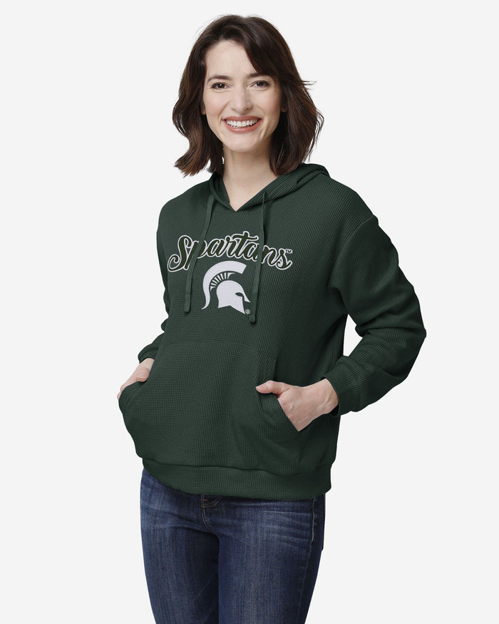 Michigan State Spartans Womens Waffle Lounge Sweater FOCO S - FOCO.com