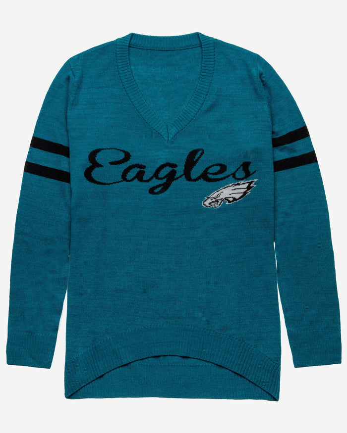 Philadelphia Eagles Womens Vintage Stripe Sweater FOCO - FOCO.com