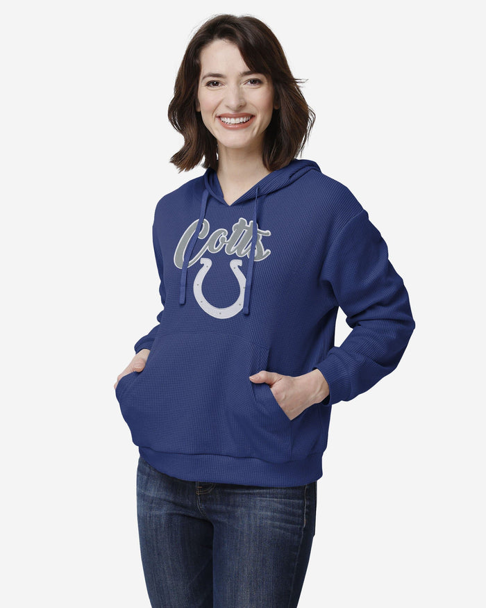 Indianapolis Colts Womens Waffle Lounge Sweater FOCO S - FOCO.com