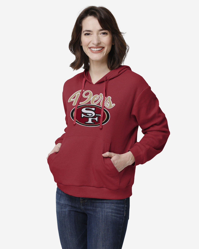 San Francisco 49ers Womens Waffle Lounge Sweater FOCO S - FOCO.com