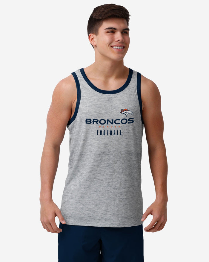 Denver Broncos Gray Wordmark Sleeveless Top FOCO S - FOCO.com