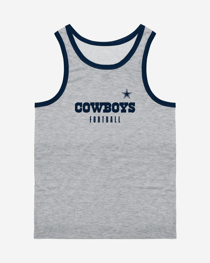 Dallas Cowboys Gray Wordmark Sleeveless Top FOCO - FOCO.com