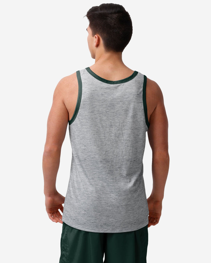 Green Bay Packers Gray Wordmark Sleeveless Top FOCO - FOCO.com