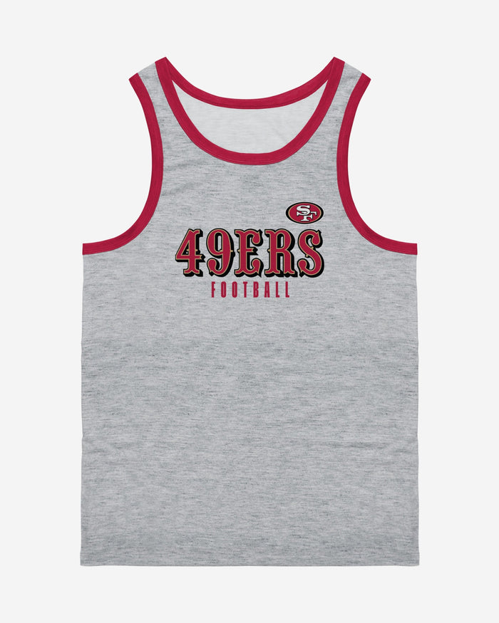 San Francisco 49ers Gray Wordmark Sleeveless Top FOCO - FOCO.com