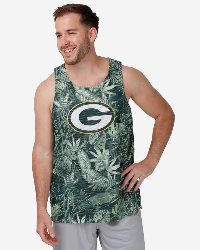 Green Bay Packers Reversible Floral Change-Up Sleeveless Top FOCO S - FOCO.com