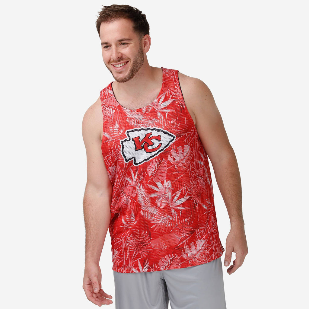 Kansas City Chiefs Reversible Floral Change-Up Sleeveless Top FOCO S - FOCO.com