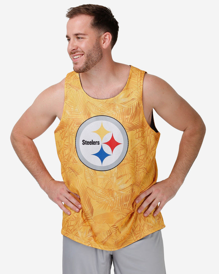 Pittsburgh Steelers Reversible Floral Change-Up Sleeveless Top FOCO S - FOCO.com