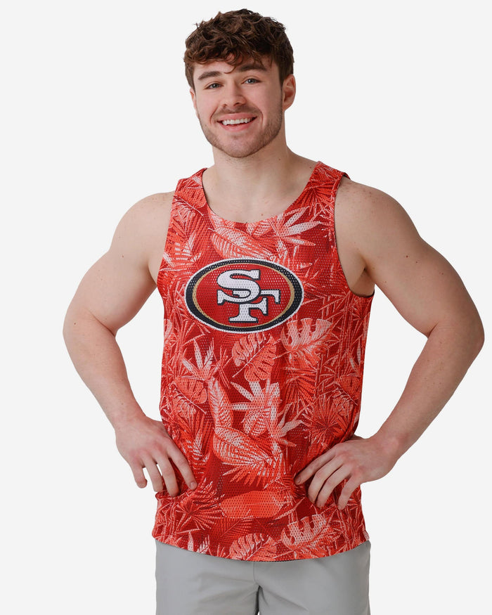San Francisco 49ers Reversible Floral Change-Up Sleeveless Top FOCO S - FOCO.com