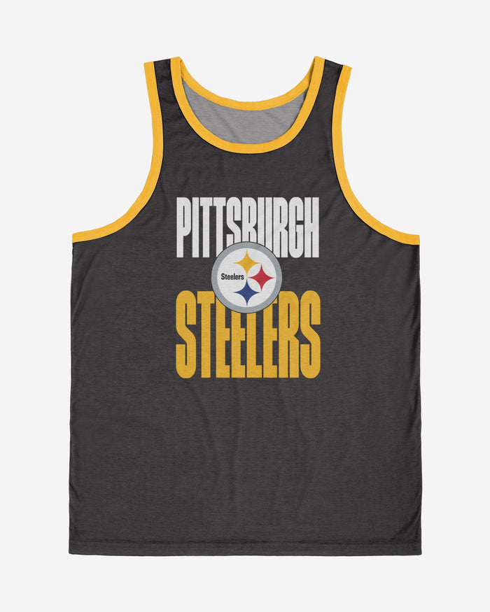 Pittsburgh Steelers Solid Wordmark Sleeveless Top FOCO - FOCO.com