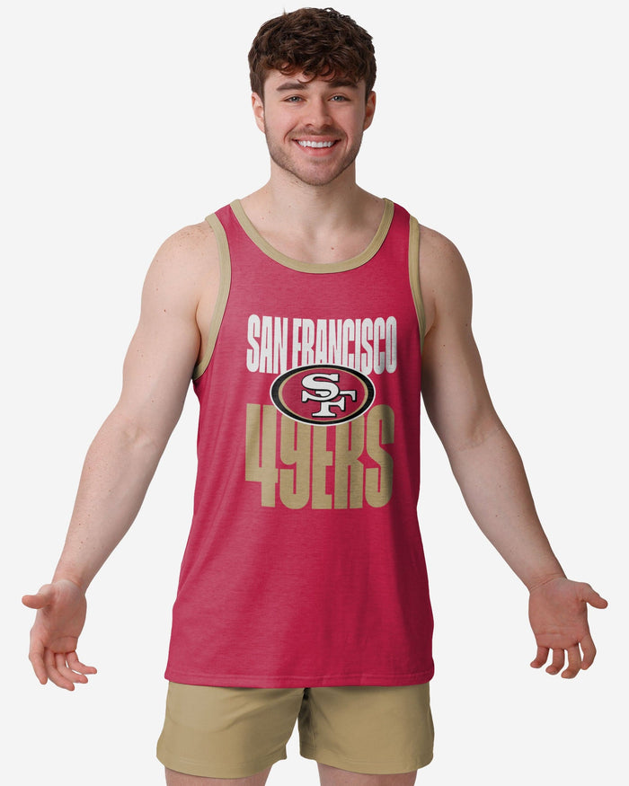 San Francisco 49ers Solid Wordmark Sleeveless Top FOCO S - FOCO.com