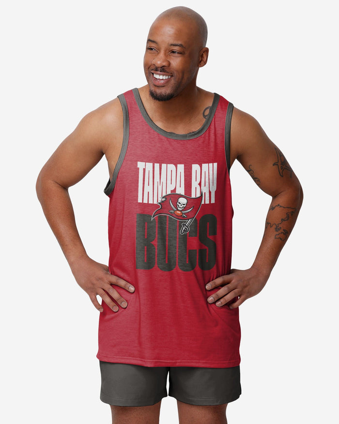 Tampa Bay Buccaneers Solid Wordmark Sleeveless Top FOCO S - FOCO.com