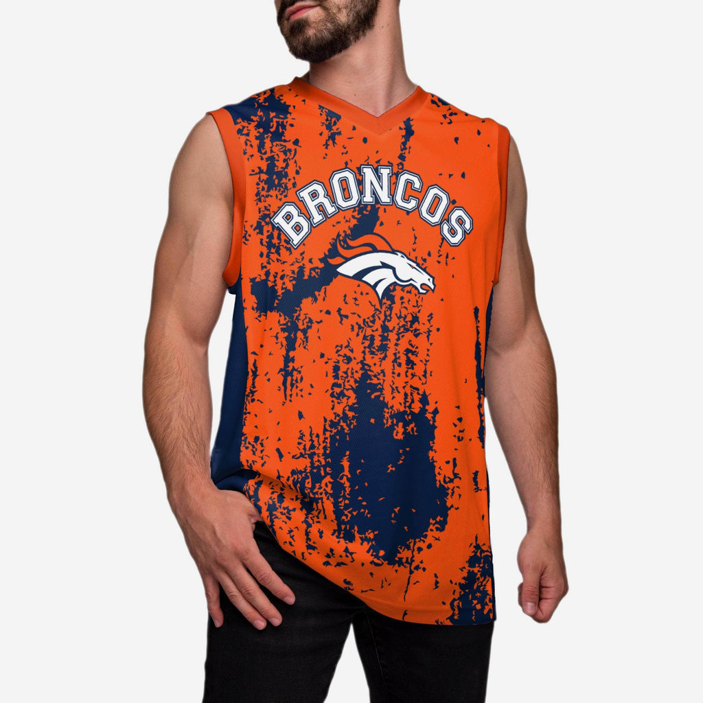 Denver Broncos Mesh V-Neck Jersey Tank Top FOCO M - FOCO.com