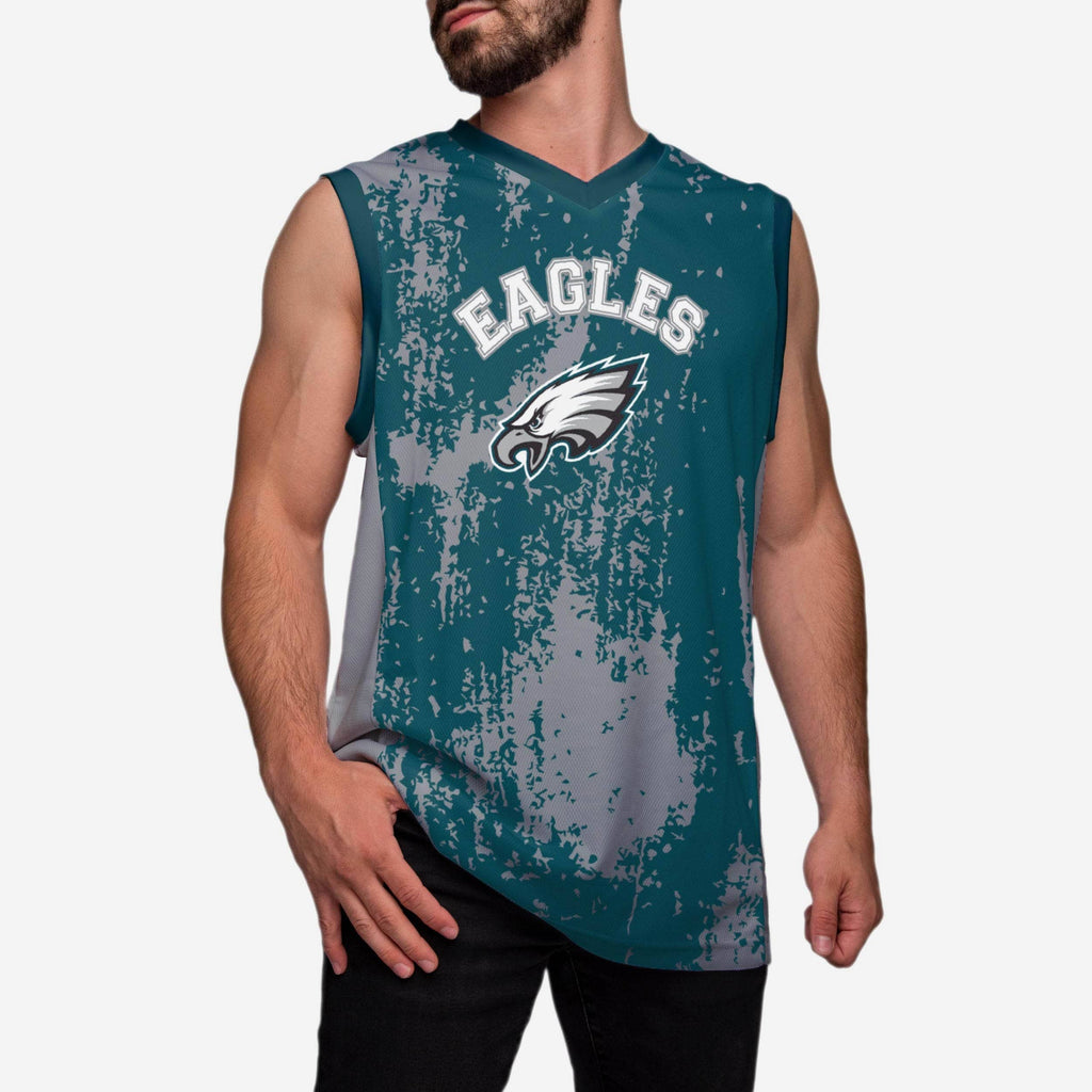 Philadelphia Eagles Mesh V-Neck Jersey Tank Top FOCO M - FOCO.com