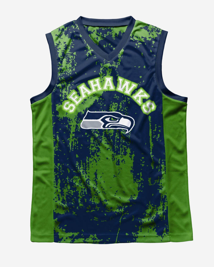 Seattle Seahawks Mesh V-Neck Jersey Tank Top FOCO - FOCO.com