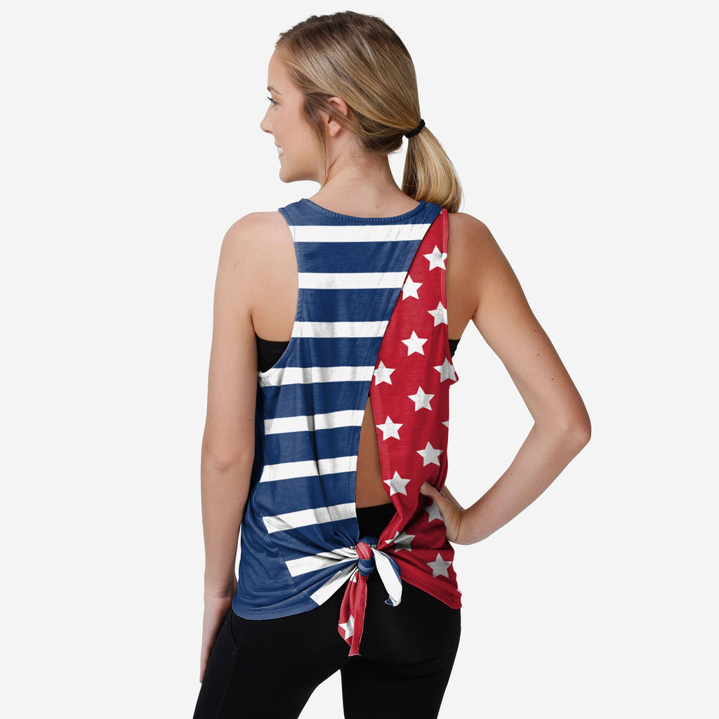 Chicago Cubs Womens Americana Tie-Breaker Sleeveless Top FOCO S - FOCO.com