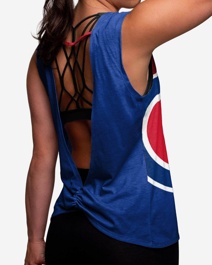 Chicago Cubs Womens Strapped V-Back Sleeveless Top FOCO - FOCO.com