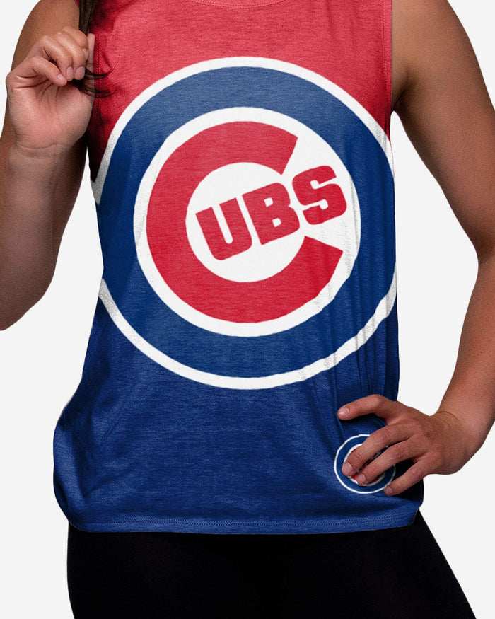 Chicago Cubs Womens Strapped V-Back Sleeveless Top FOCO - FOCO.com